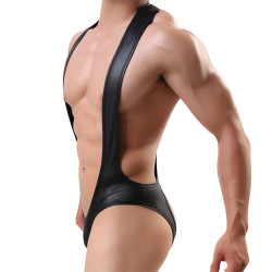 MenSexyWear Singlet Backless Totomoto Noir